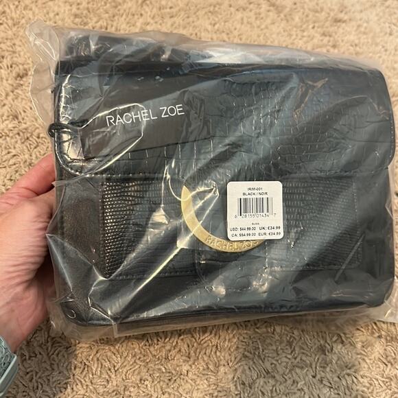 Rachel Zoe IRIM Black Crossbody Bag with Gold Ring Accent NWT - Picture 5 of 14